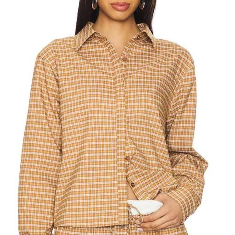 New Lioness nirvana shirt in chocolate xs